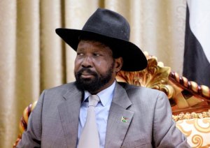 Sudan's First Vice President Mayardit meets Darfur chief mediator Bassole and Qatar's Foreign Minister Ahmed in Juba in south Sudan