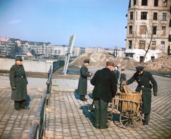 Soviet Police Checking Germans Entering US Sector