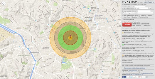 Perimetro de explosao nuclear simulada